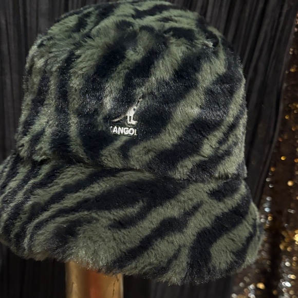 Kangol Zebra Pattern Faux Fur Hat
